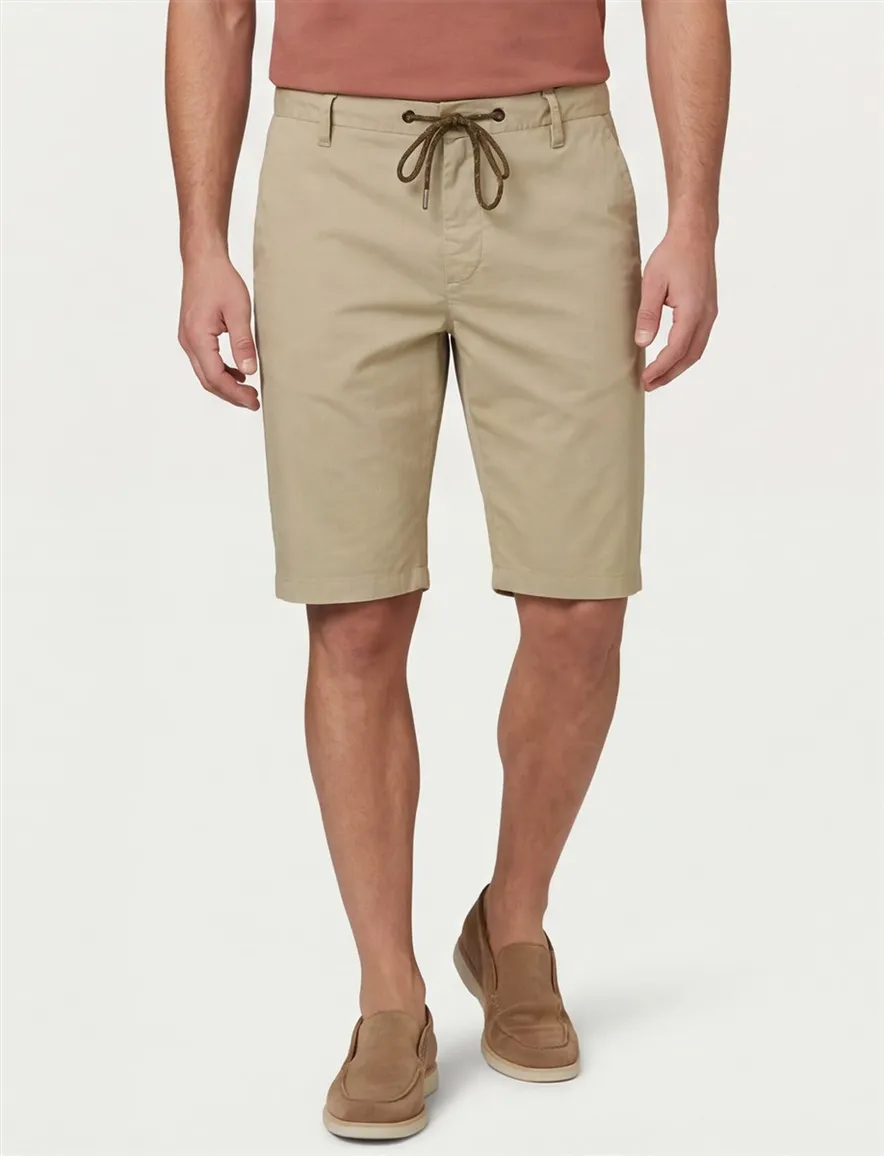Alberto Jump Bermuda beige katoen