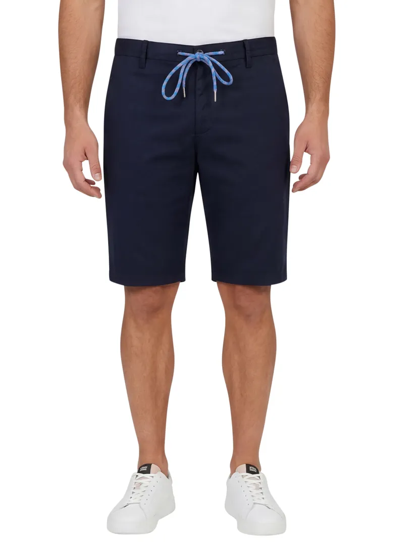 bermuda Alberto Jump slim fit donkerblauw
