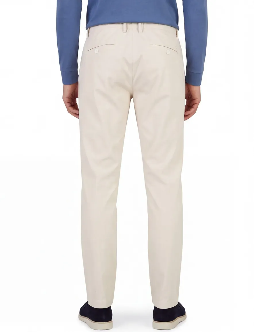 Slim fit Alberto jump chino met elastische band beige
