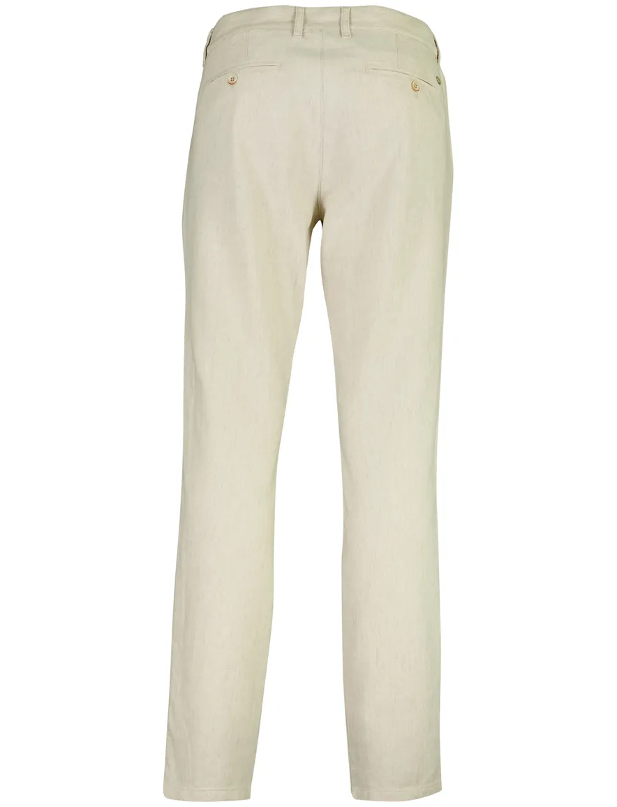 Broeken Alberto chino creme normale fit