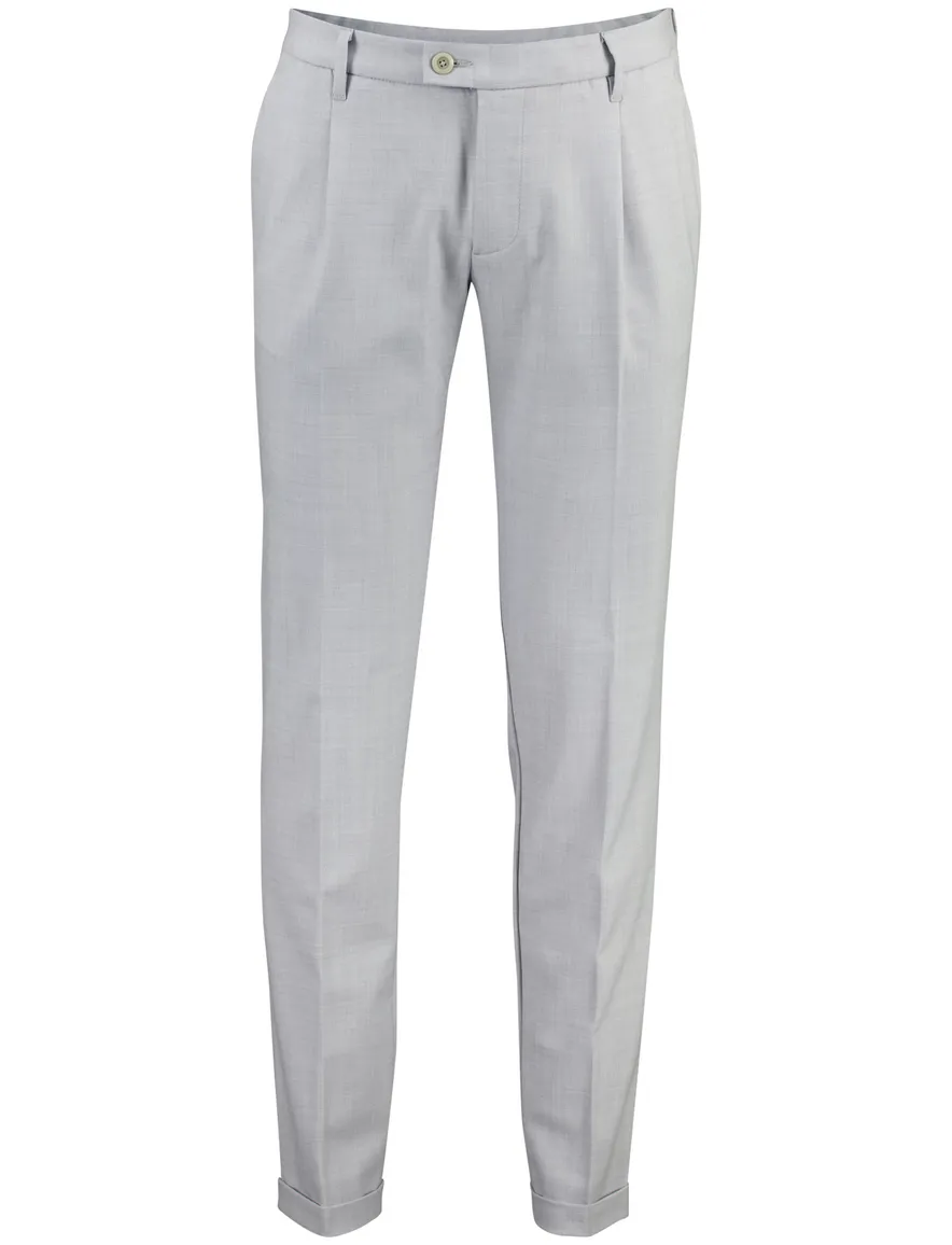 Flatfront pantalon Alberto barista slim fit grijs