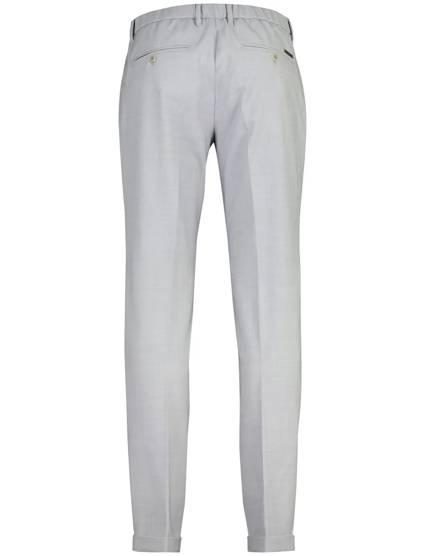 Pantalon flatfront Alberto grijs wol slim fit