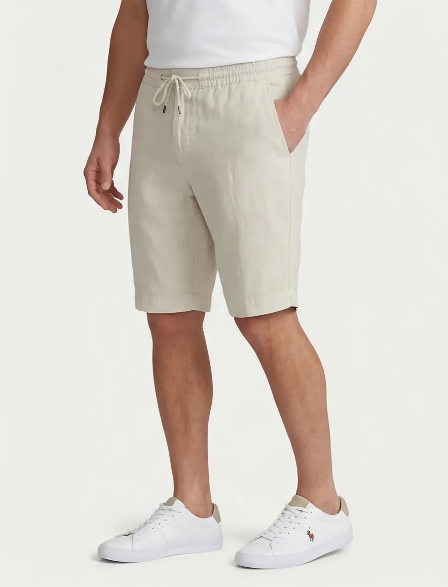 beige bermuda Alberto normale fit linnen normale fit