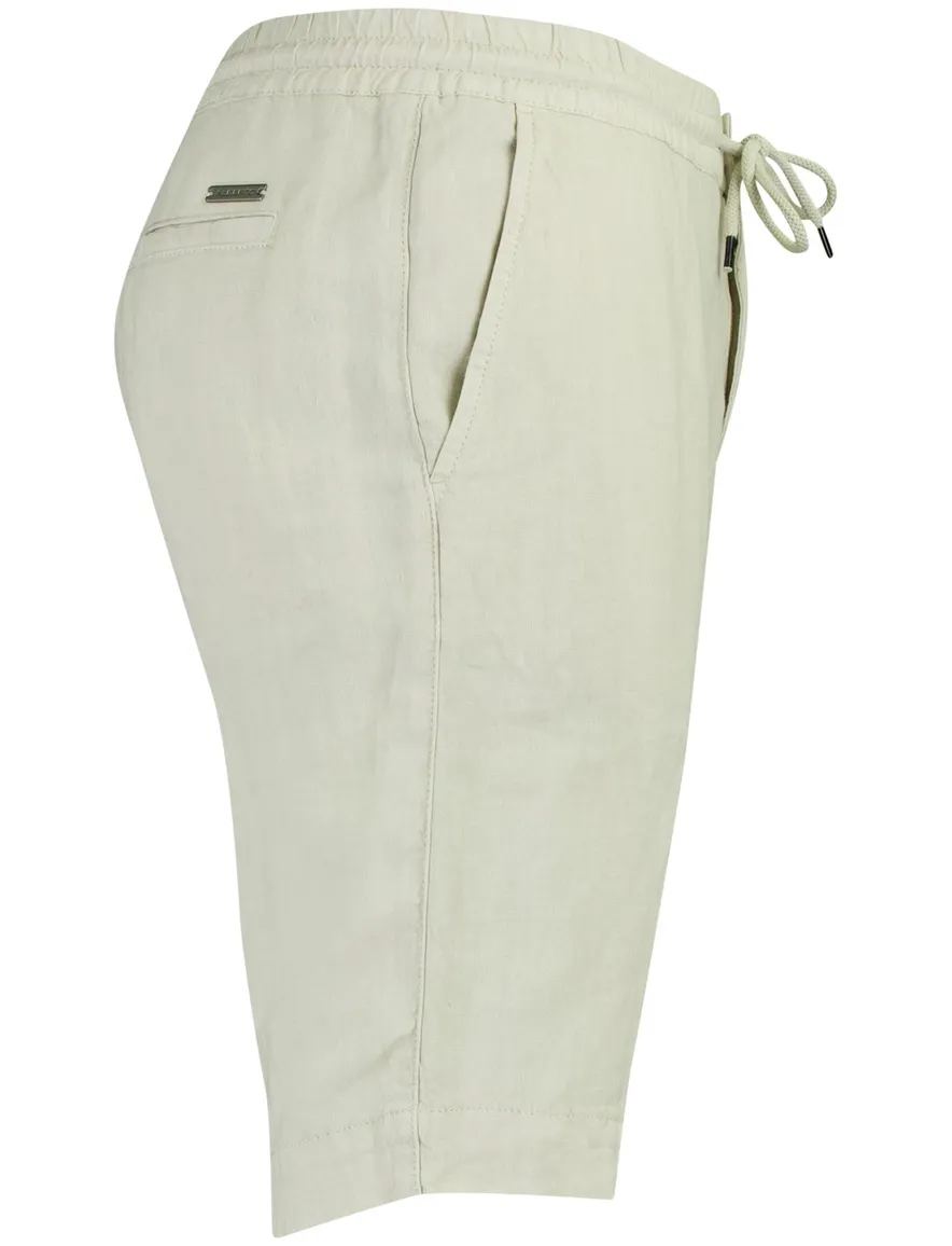 beige bermuda Alberto normale fit linnen normale fit