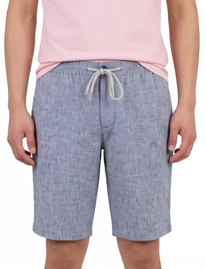 Alberto Shorts Alberto gruit blauw linnen