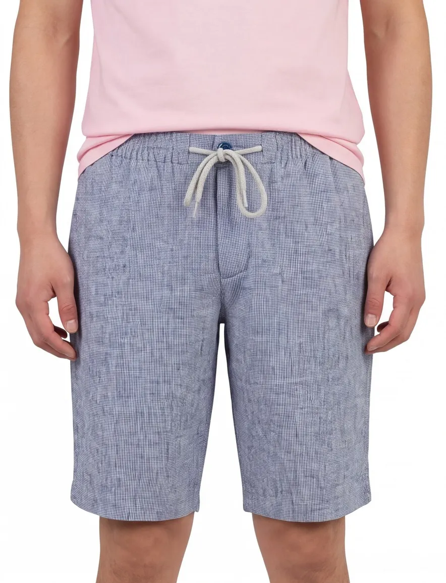 Shorts Alberto gruit blauw linnen