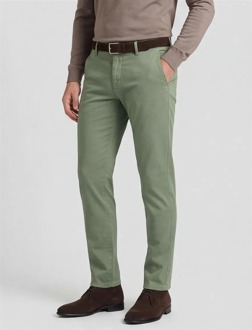 Alberto Rob Pantalon Slim Fit groen