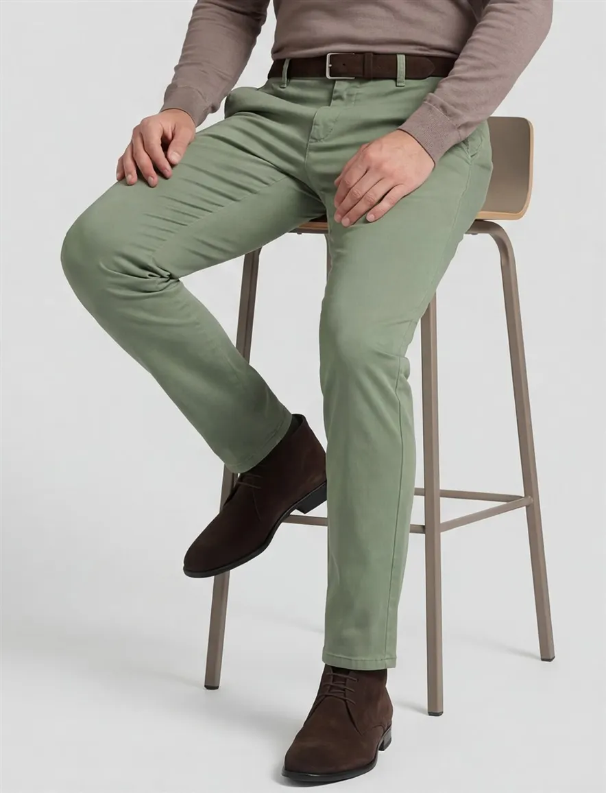 groene pantalon Alberto Rob chino