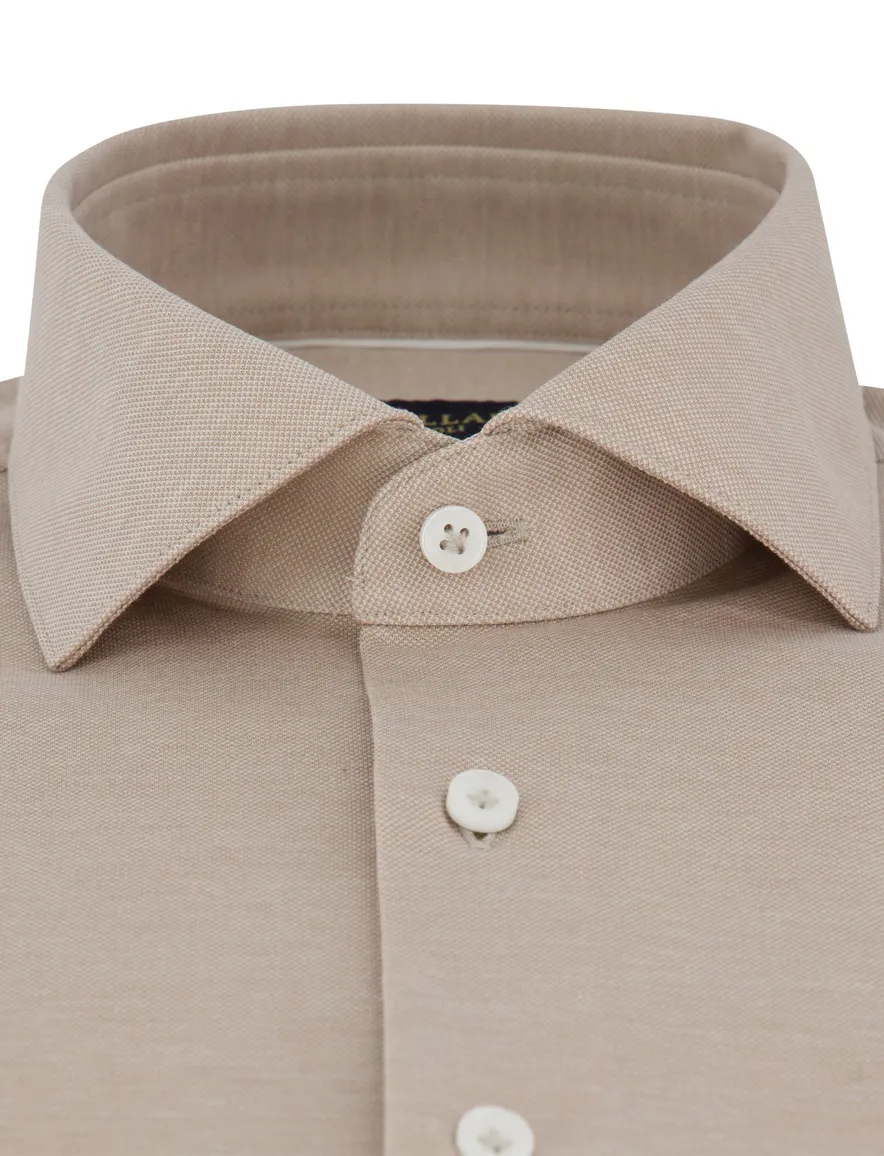 Cavallaro overhemd beige cutaway boord