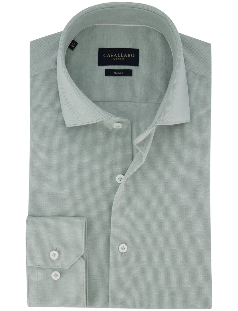 Jersey overhemd lichtgroen Cavallaro