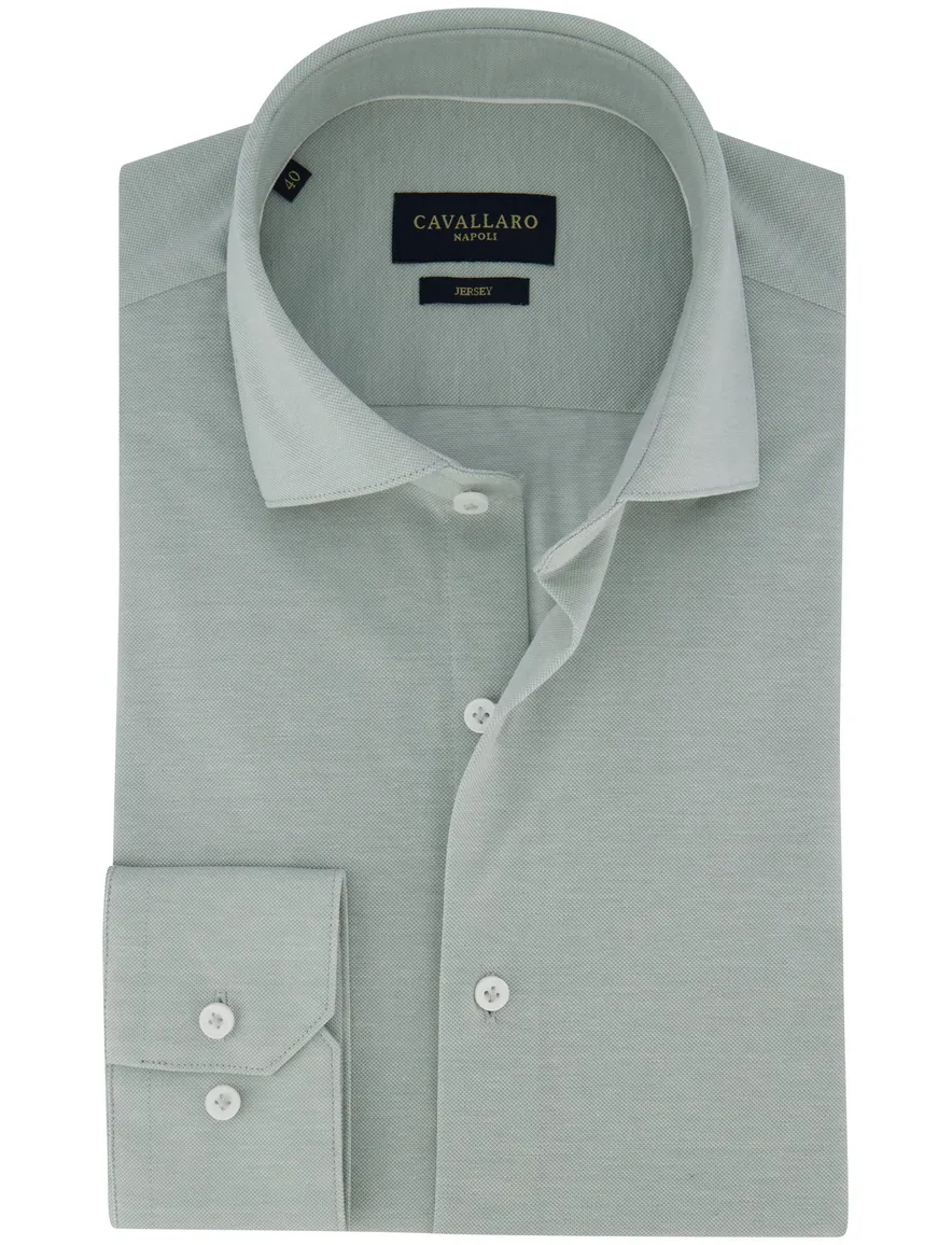 Lichtgroen Cavallaro jersey overhemd