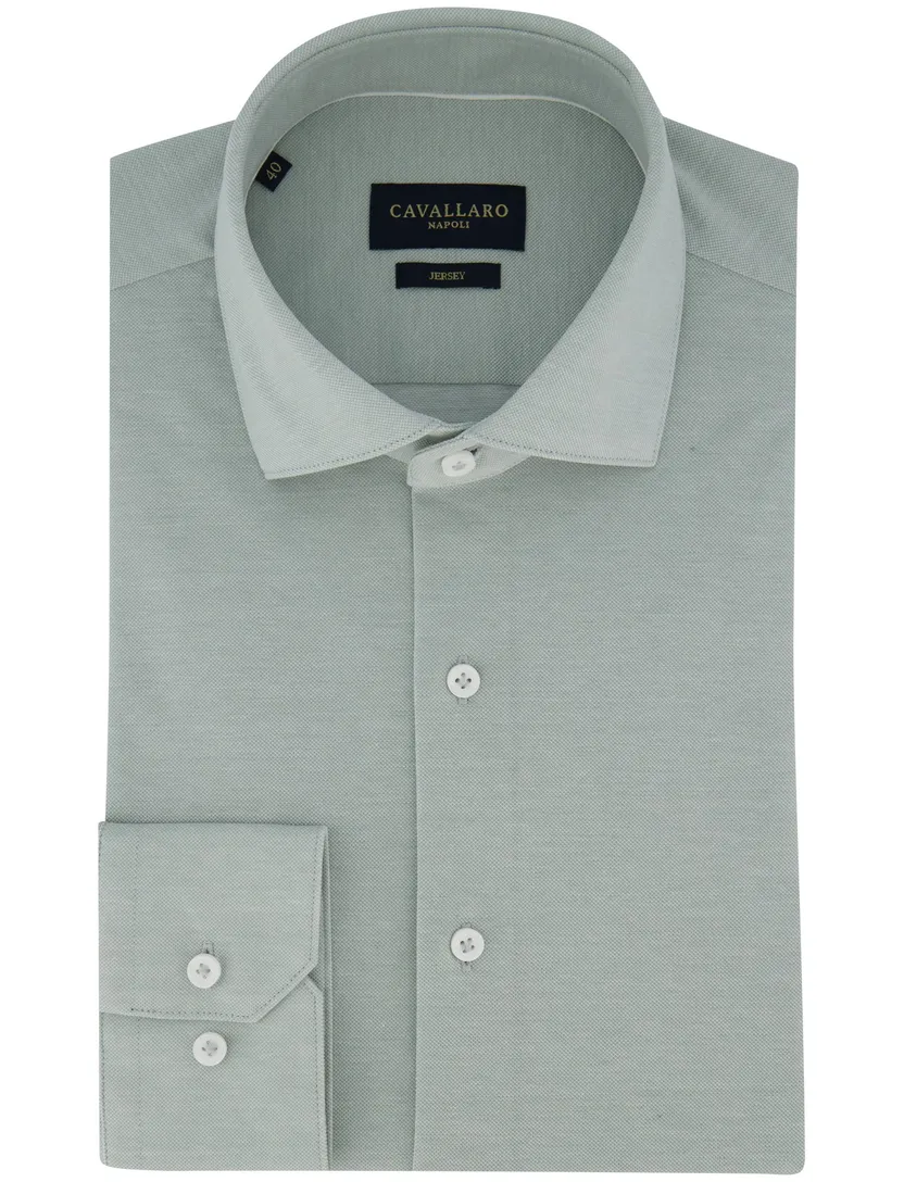 Jersey overhemd lichtgroen Cavallaro