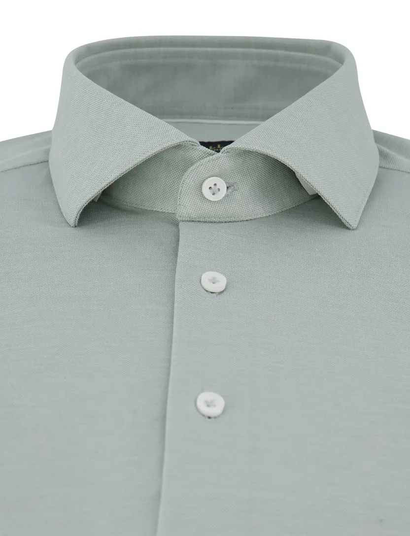 Jersey overhemd lichtgroen Cavallaro