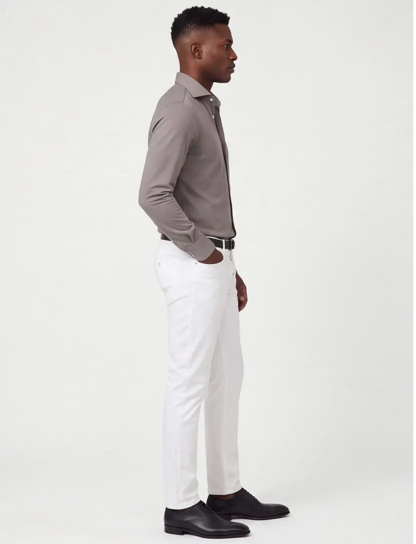 overhemd Cavallaro Compattio grijs slim fit cutaway boord