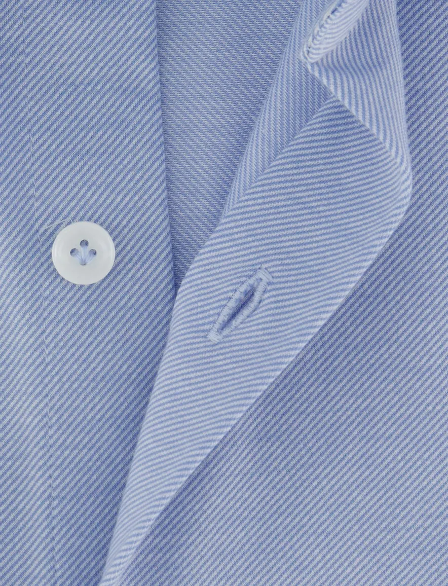 lichtblauw overhemd Cavallaro streepjes slim fit