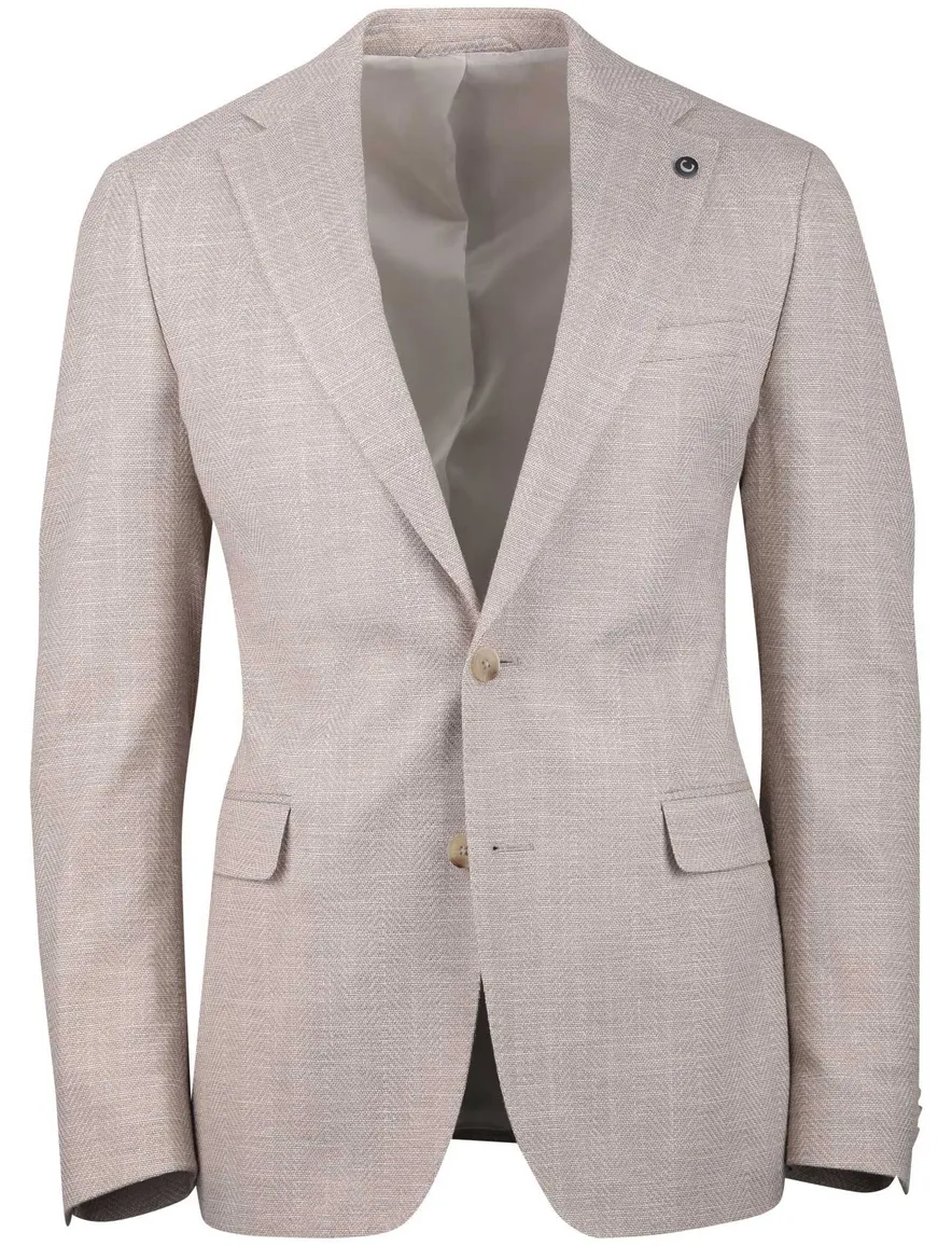 Beige colbert Cavallaro gevoerd