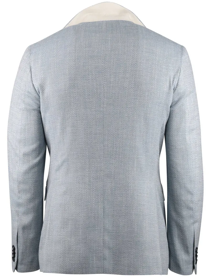 Cavallaro Torano linnenblend colbert blauw