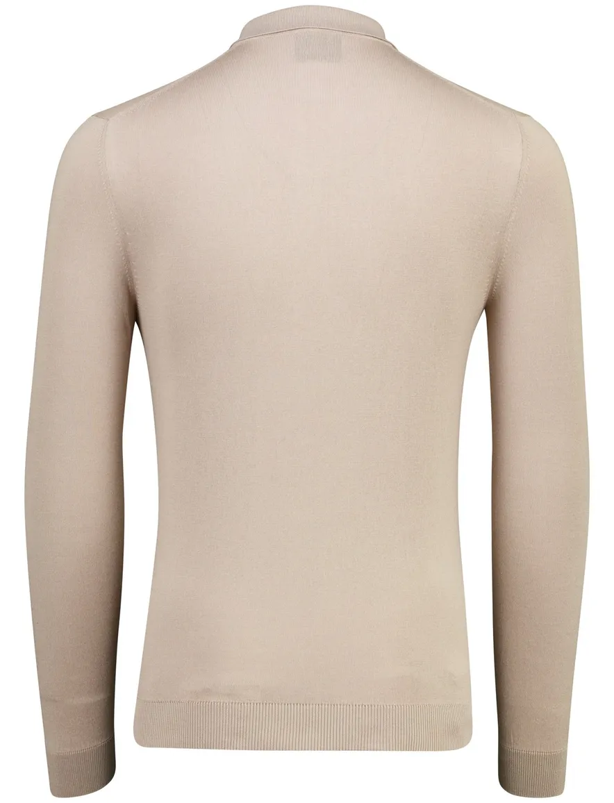lange mouw poloshirt Cavallaro Teodoro beige normale fit