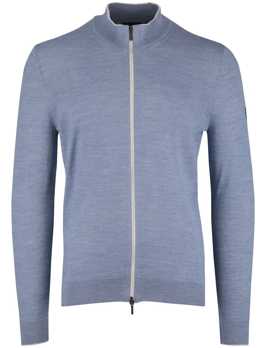 blauwe Cavallaro Fontanio vest witte rits