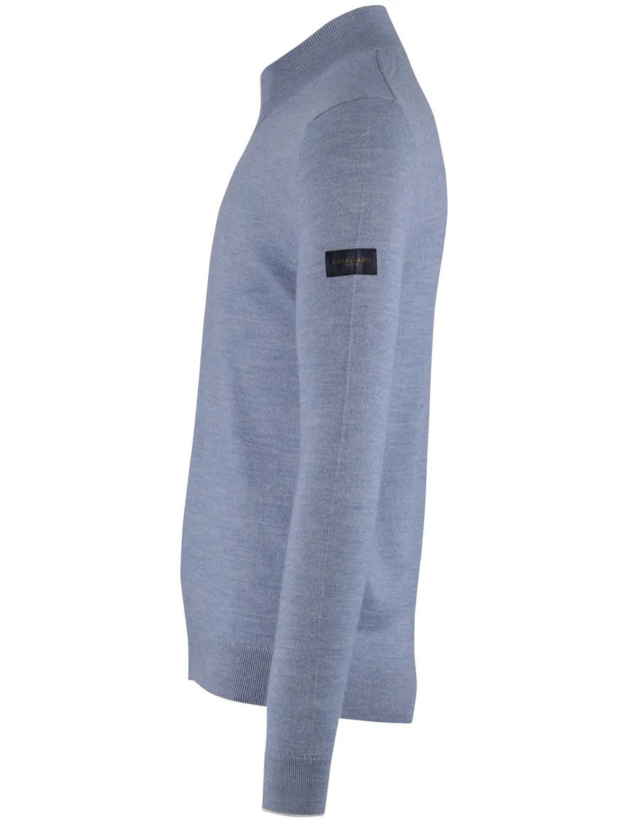 blauwe Cavallaro Fontanio vest witte rits