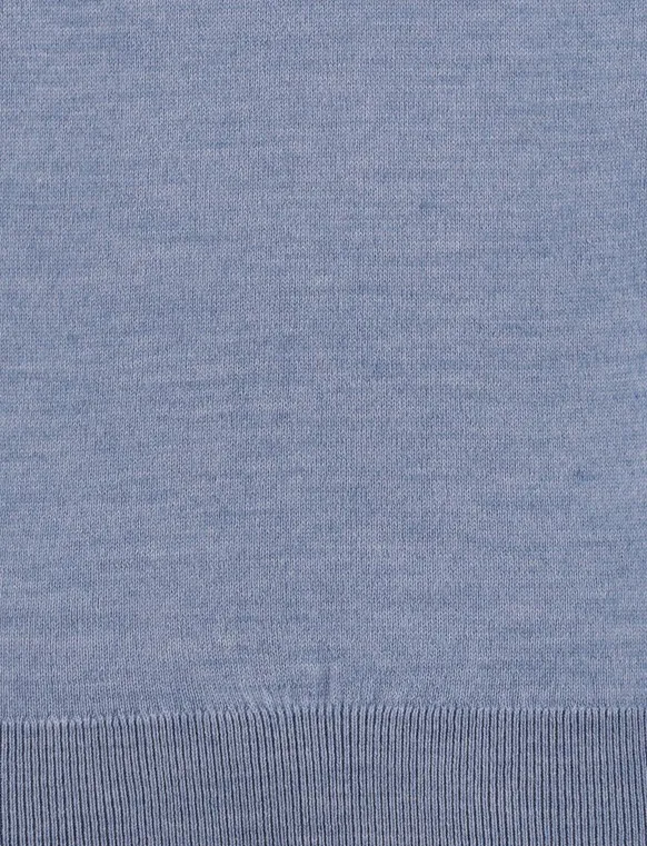 vest Cavallaro Fontanio blauw slim fit witte rits