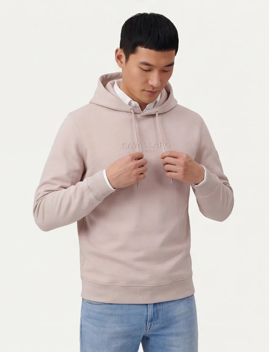 beige hoodie Cavallaro slim fit
