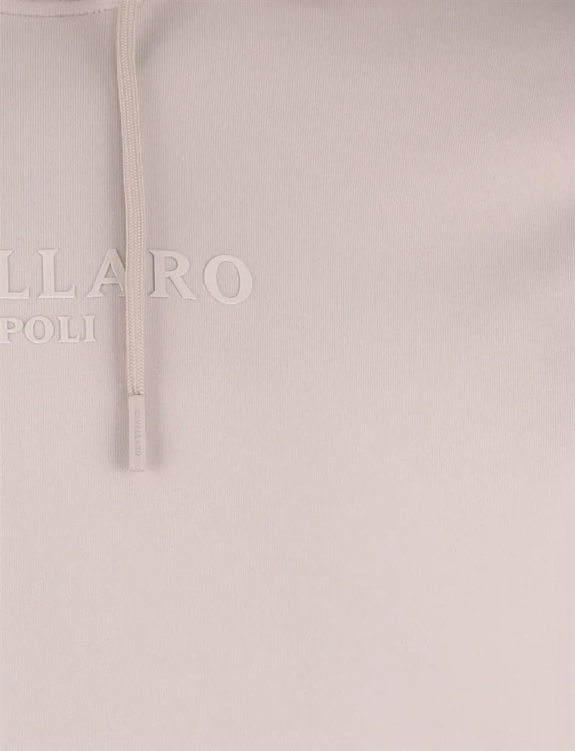 hoodie Cavallaro Murano hoodie beige slim fit katoen