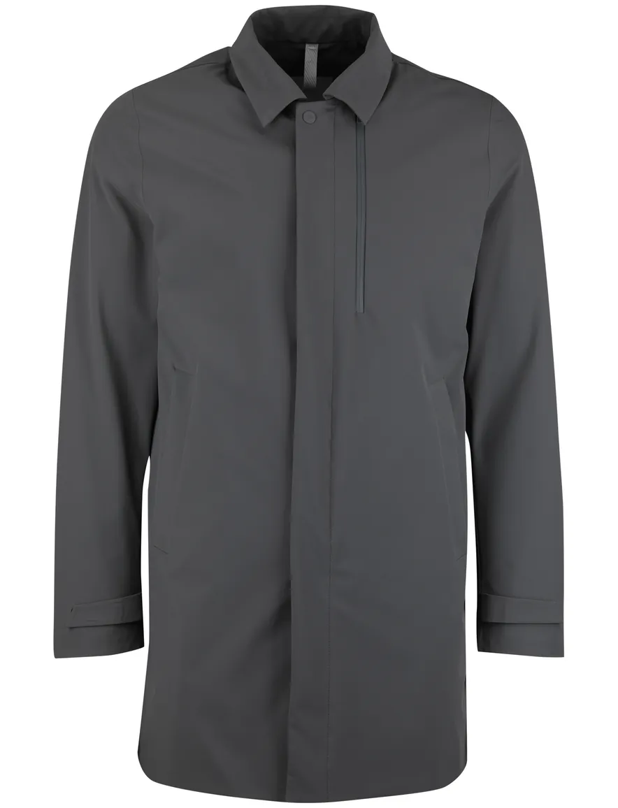 Donkergroene waterdichte parka jas Duno met capuchon