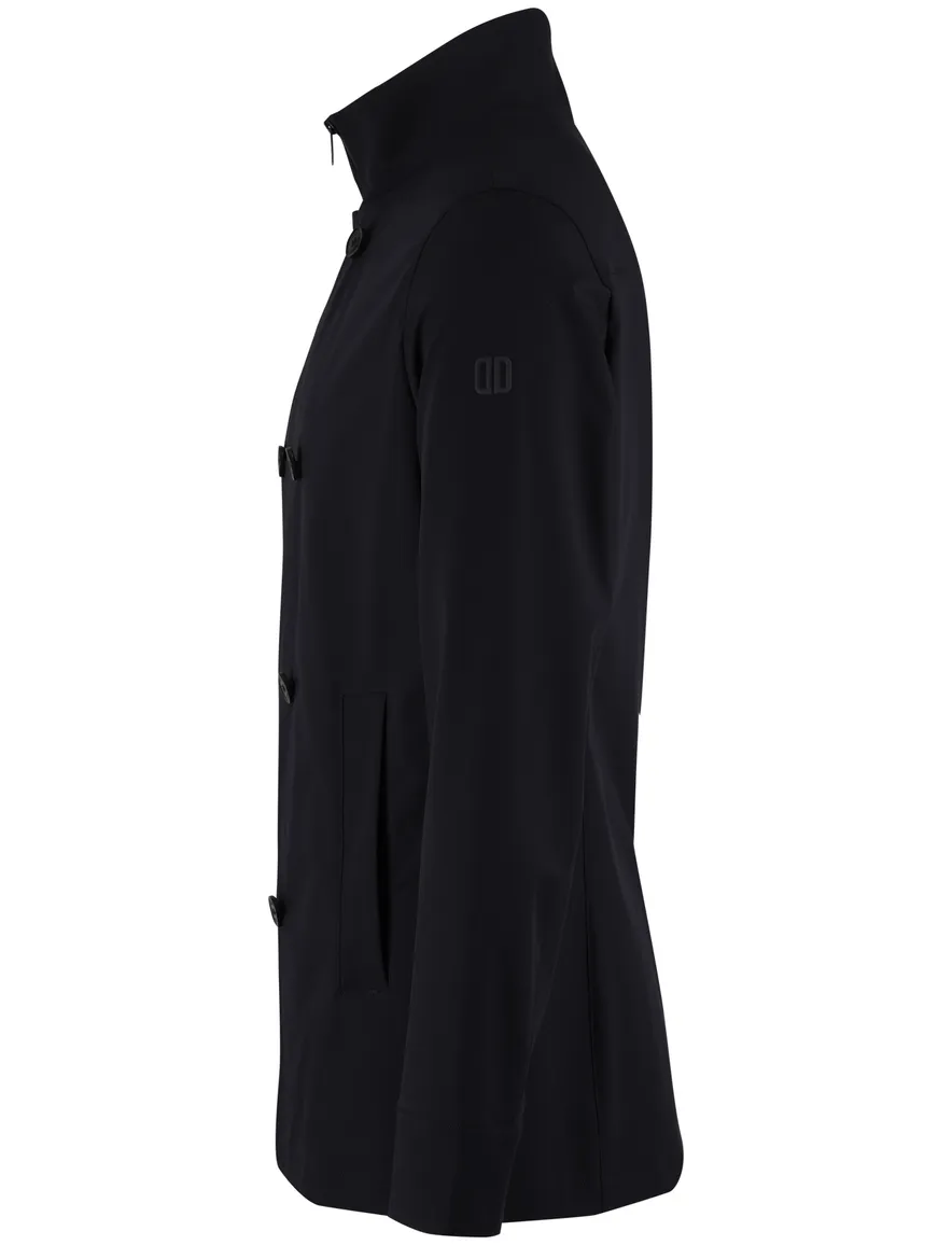 Donkerblauwe half lange mantel zomerjas Duno