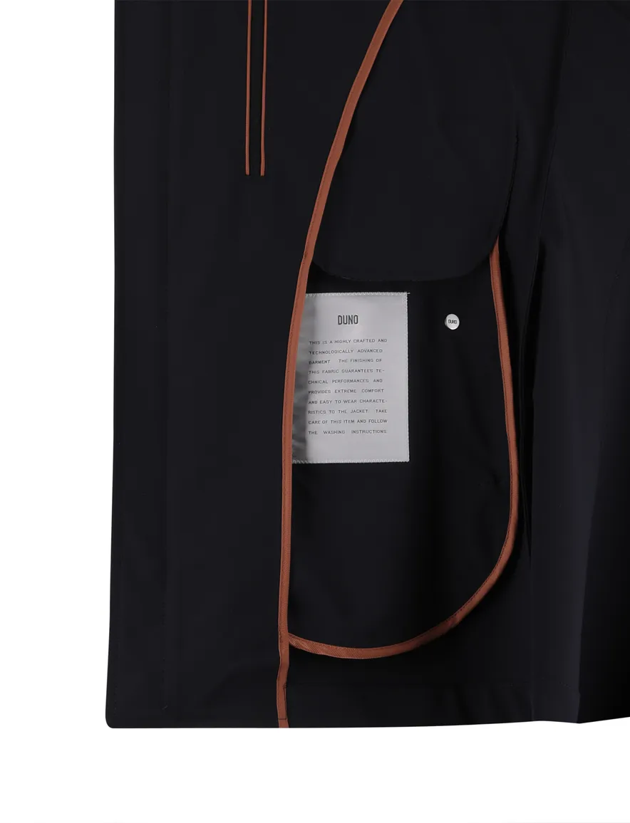 Duno zomerjas stretch rits en knopen donkerblauw