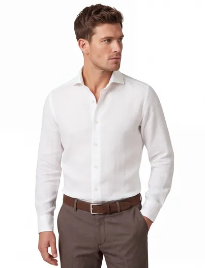 Cavallaro Witte linnen casual overhemd Cavallaro Ferentino