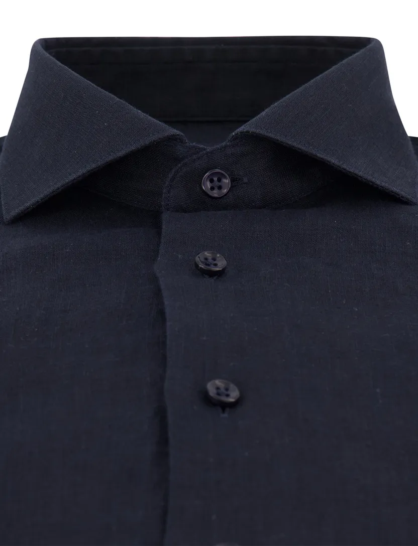 Overhemd Cavallaro navy Ferentino slim fit