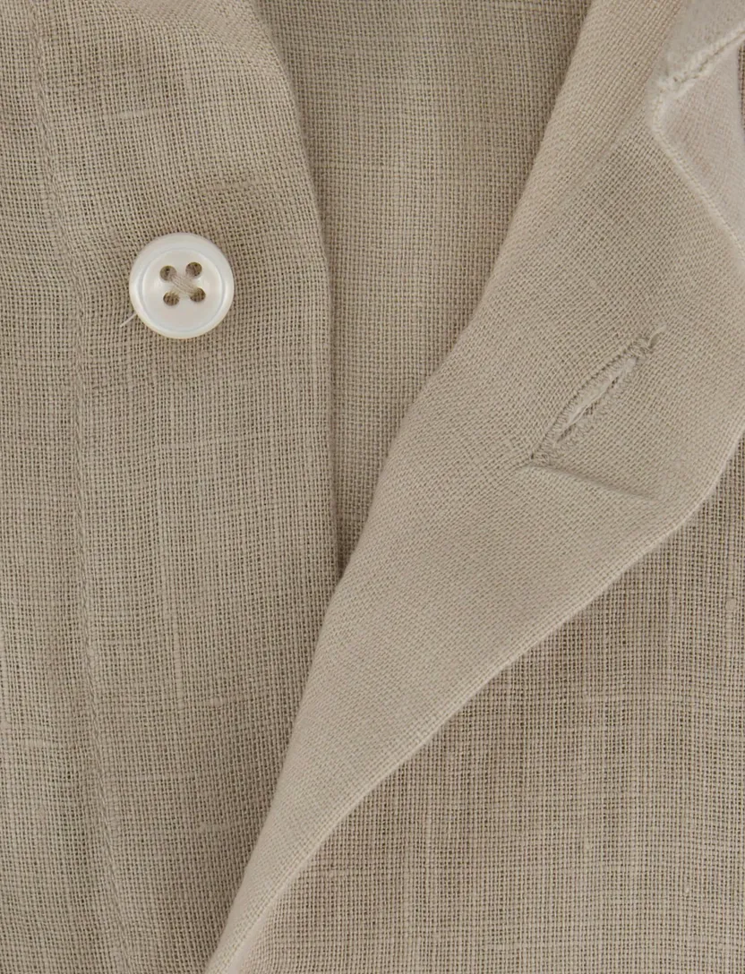 Overhemd Cavallaro beige gemeleerd Ferentino slim fit