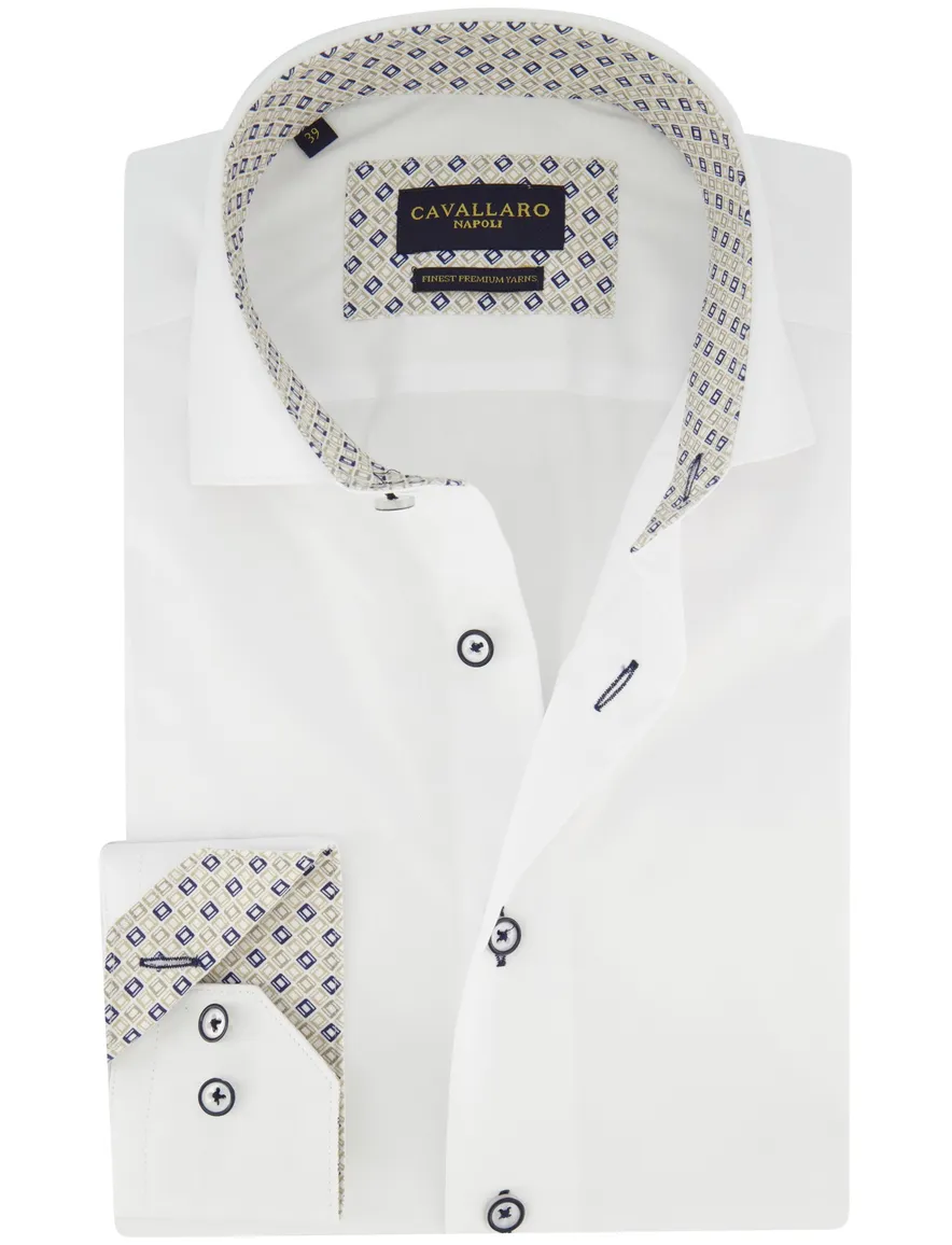 Cavallaro Fiuggi wit overhemd katoen