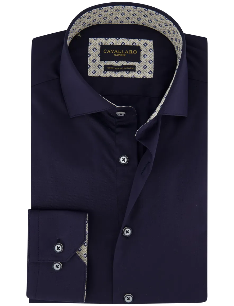 Cavallaro Fiuggi mouwlengte 7 overhemd donkerblauw