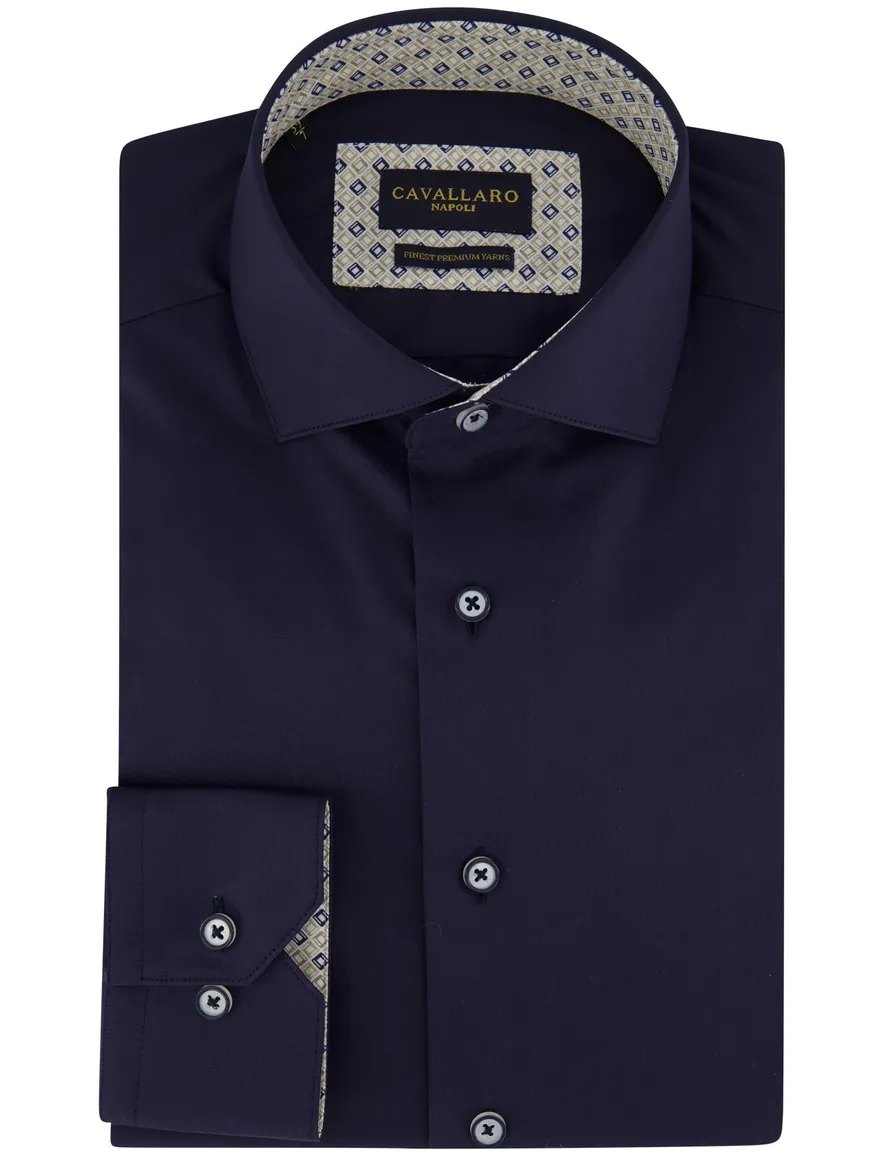 Cavallaro Fiuggi mouwlengte 7 overhemd donkerblauw