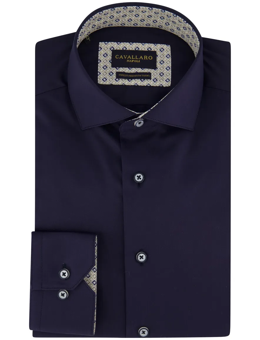 Cavallaro Fiuggi mouwlengte 7 overhemd donkerblauw