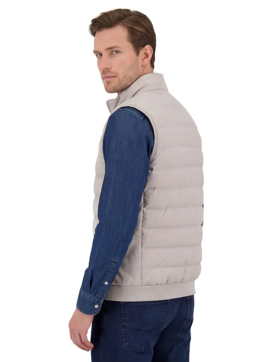 witte bodywarmer Cavallaro normale fit rits