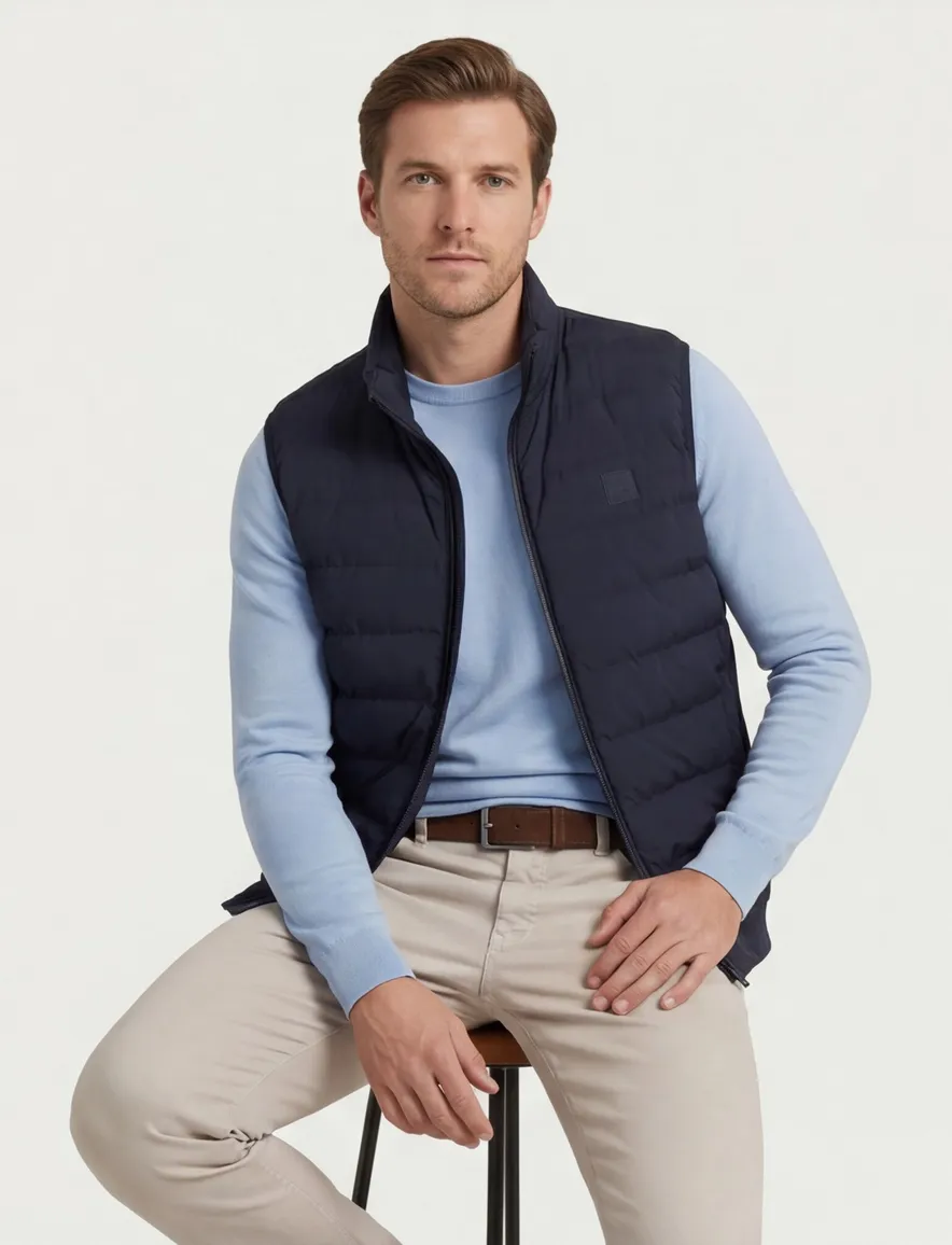Cavallaro gewatteerde bodywarmer waterafstotend navy