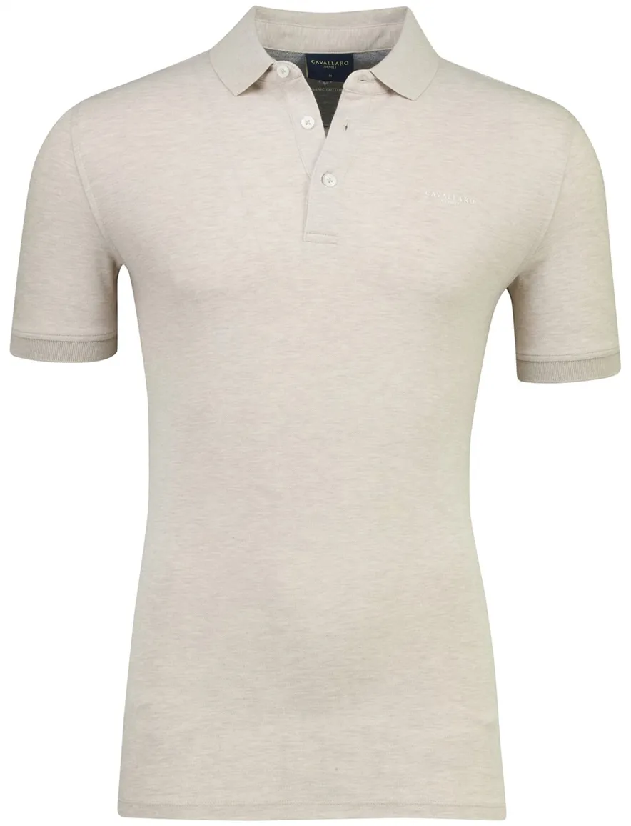 Cavallaro Bavone polo melange beige melange