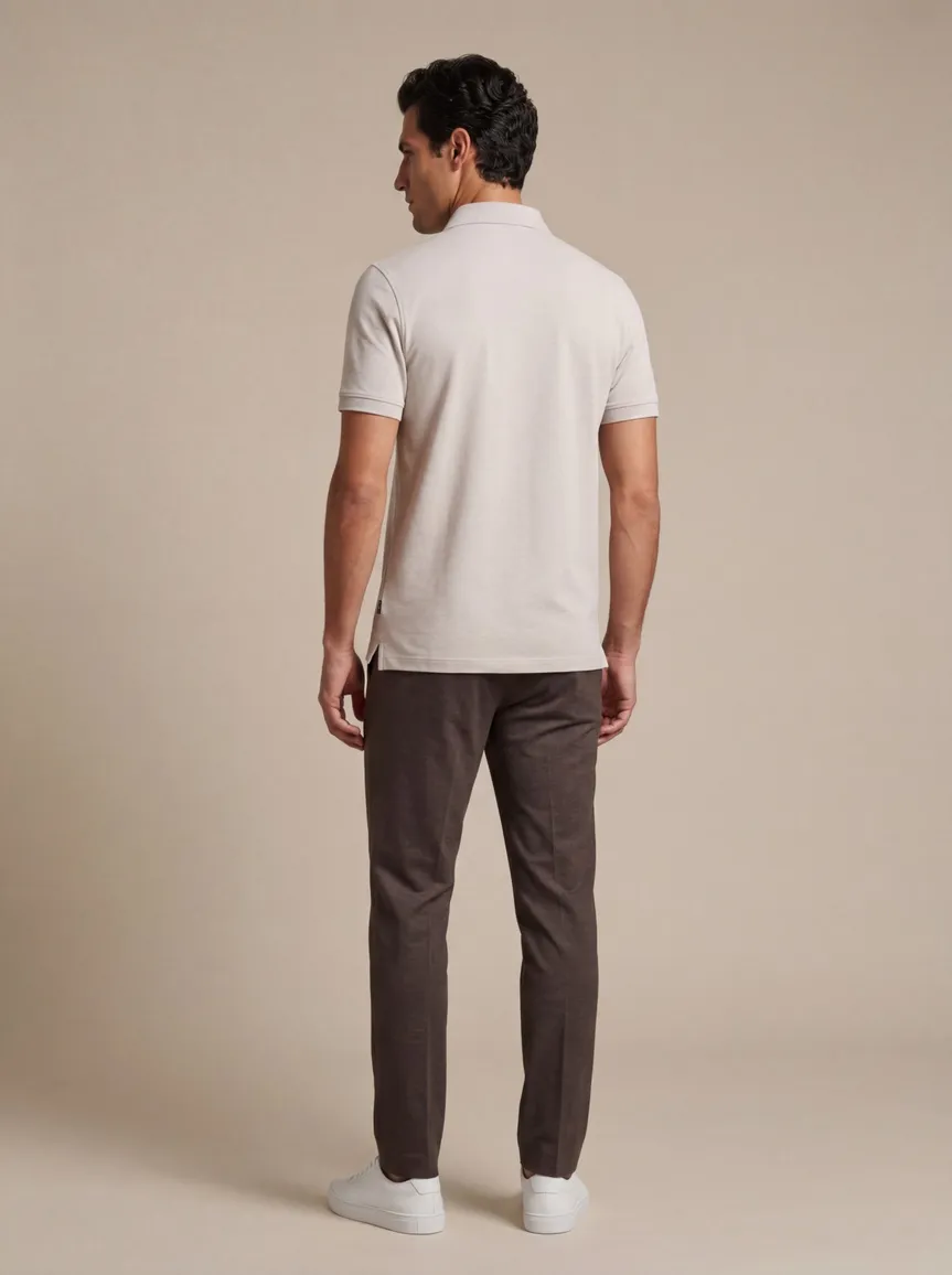 Cavallaro Bavone polo melange beige melange