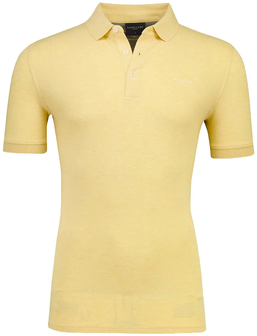 Cavallaro Bavone polo melange geel