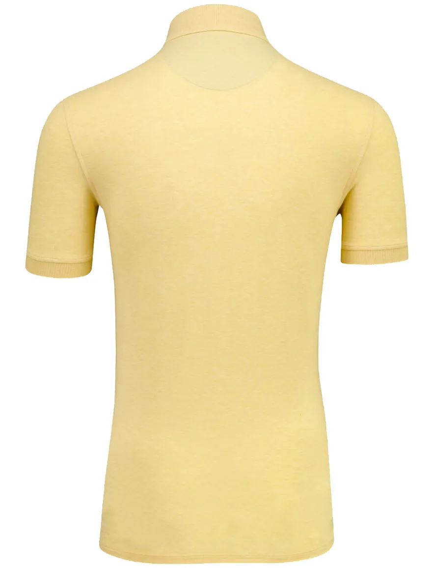 Cavallaro Bavone poloshirt geel korte mouw