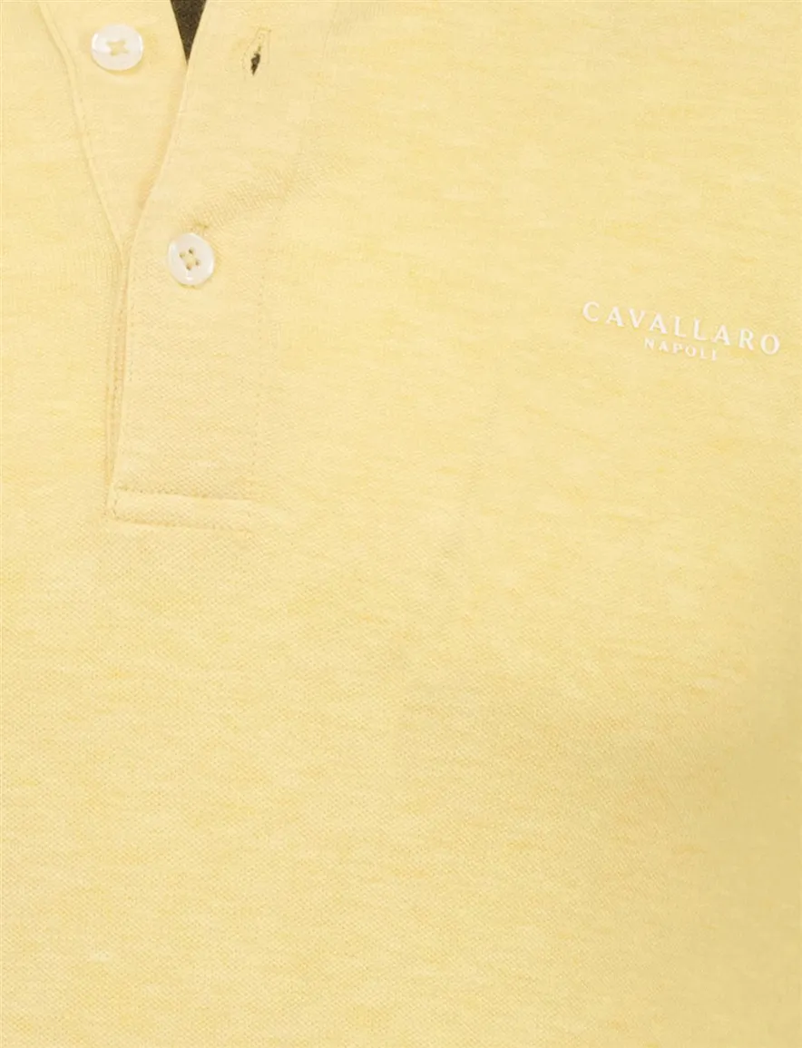 Cavallaro Bavone polo melange geel
