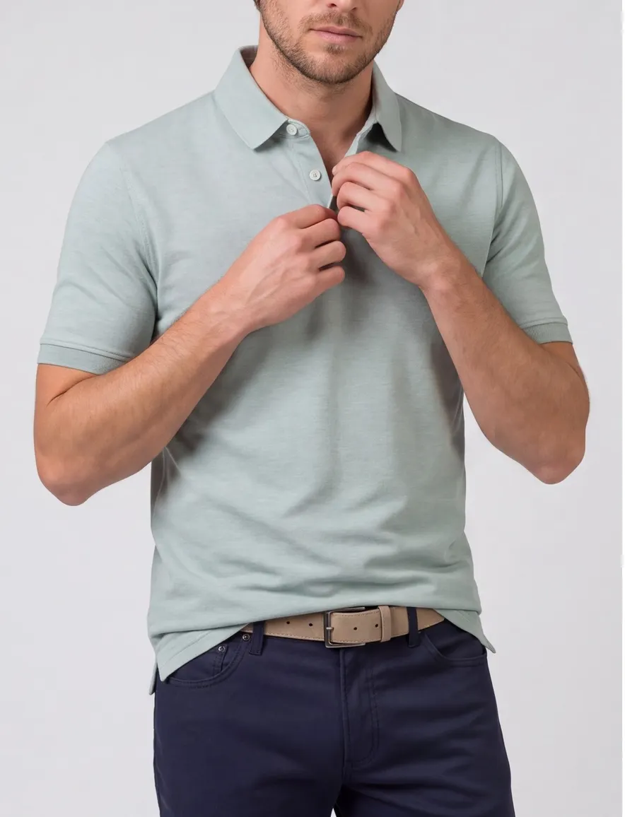 Bavone polo Cavallaro Napoli turquoise 3-knoops