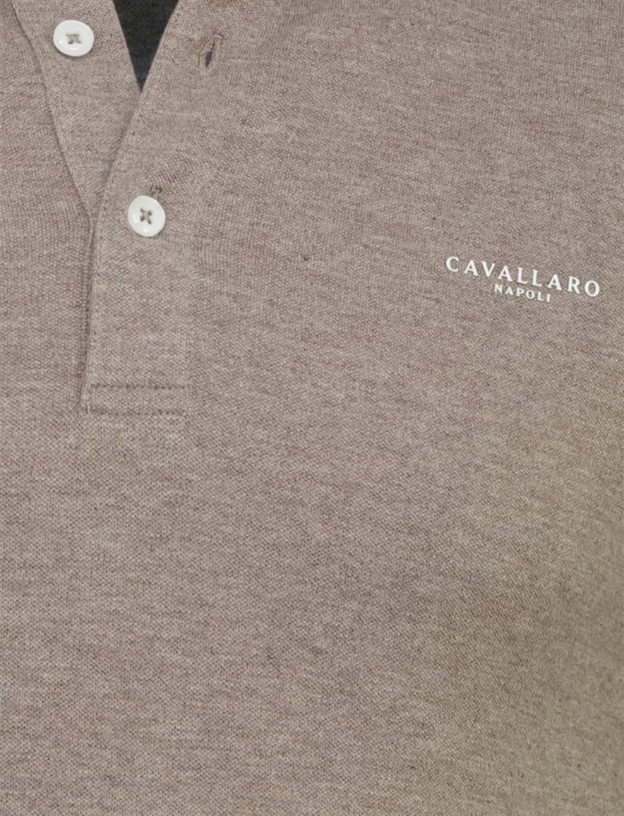Cavallaro Bavone polo melange taupe