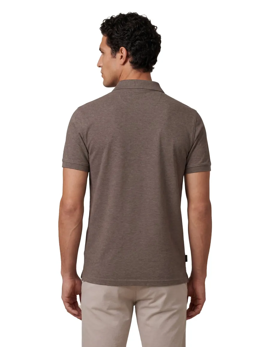 Cavallaro Bavone polo melange taupe