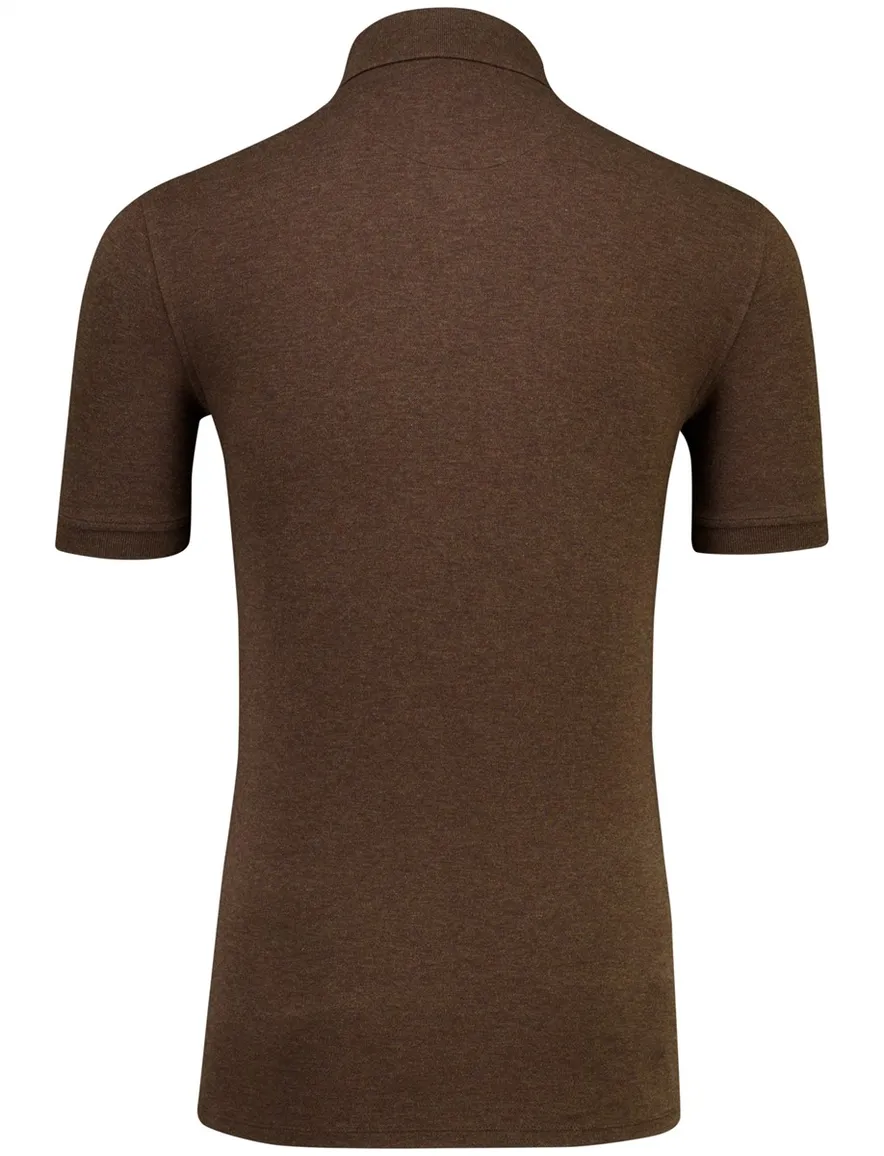 Bruin poloshirt Cavallaro Bavone normale fit