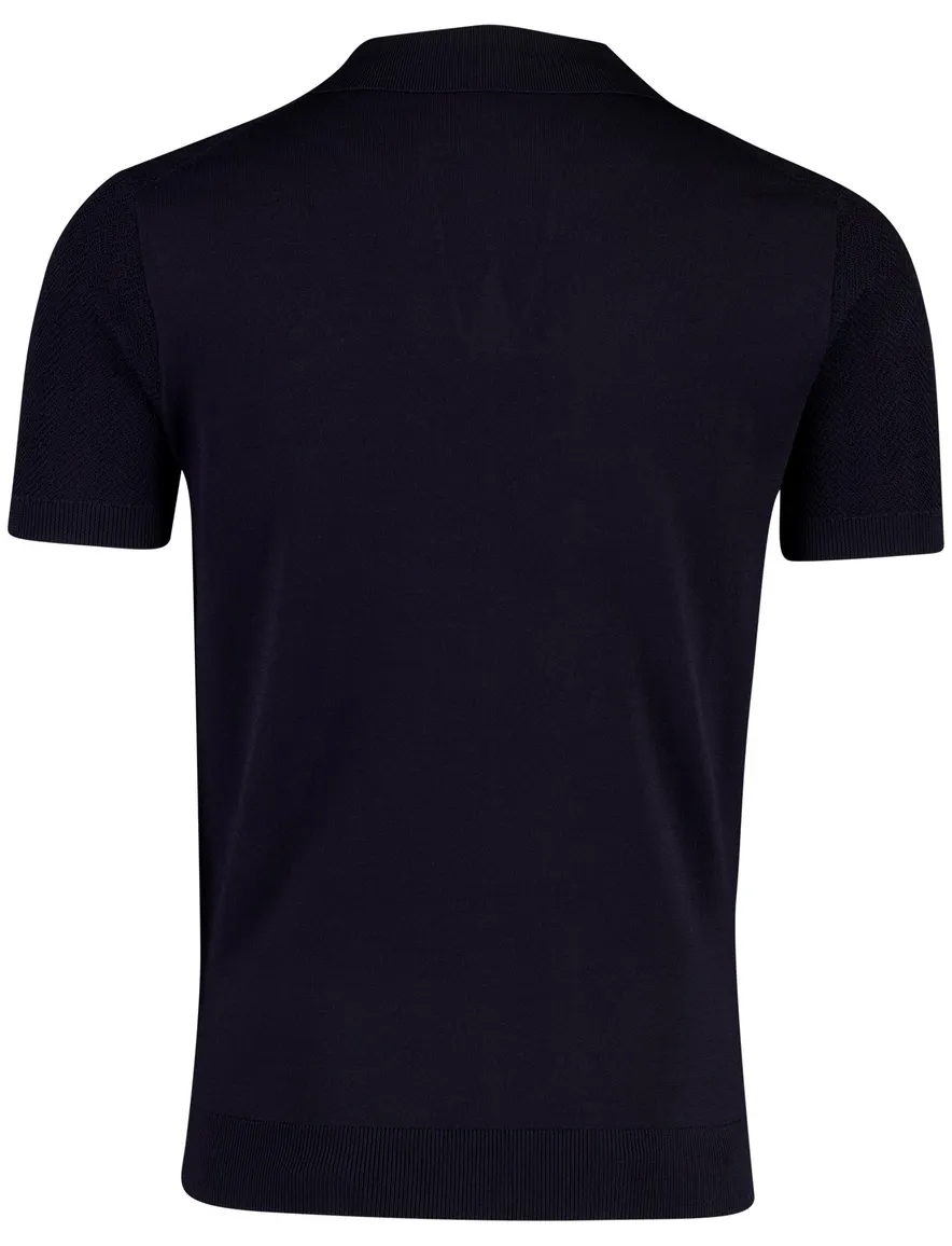 Cavallaro Mironi polo donkerblauw knitted