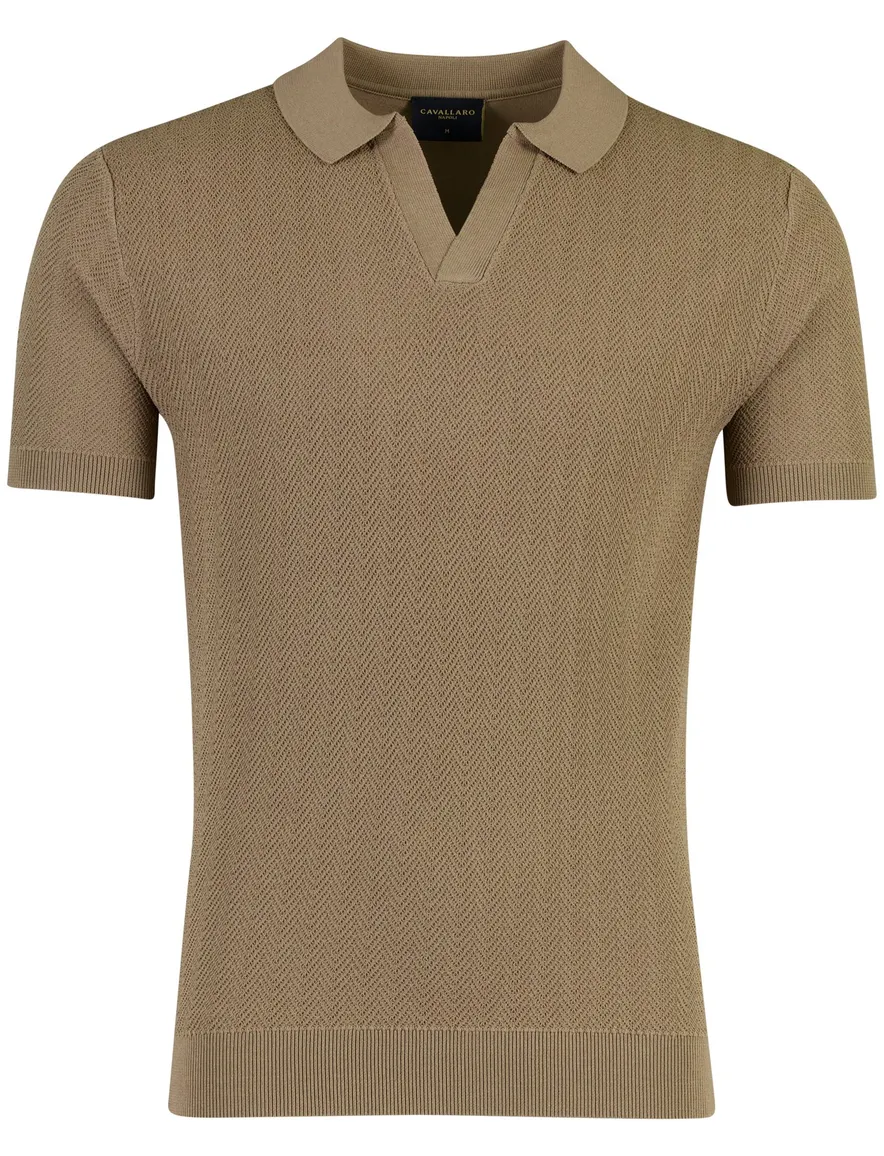 Cavallaro Mironi poloshirt bruin